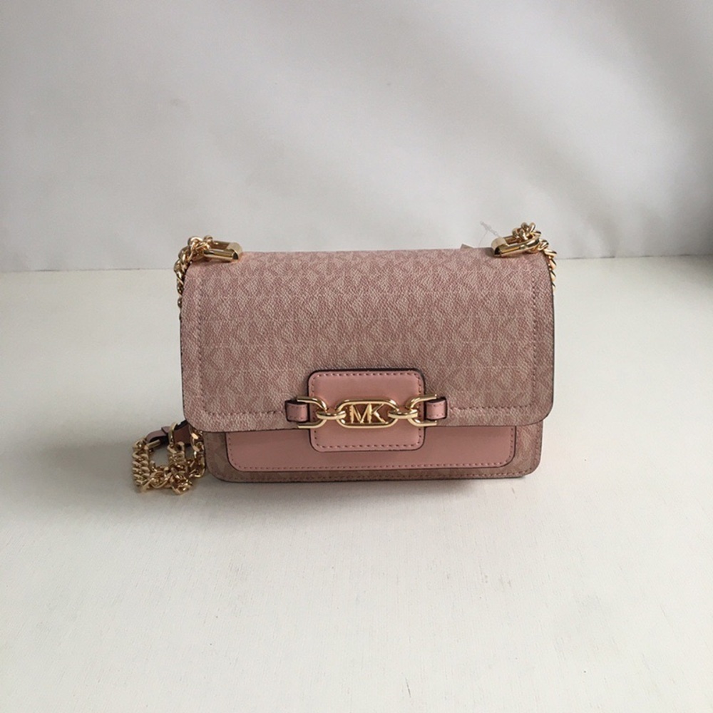 Michael Kors Heather Pink Logo Crossbody Bag